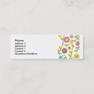 Cartão de visita retro da flor