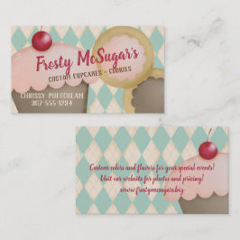 Cartão de visita retro da padaria do argyle dos