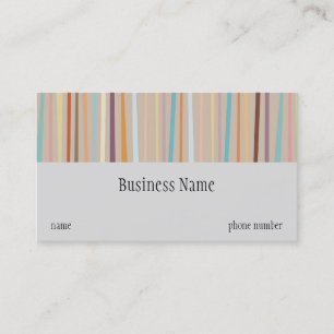 Cartão de visita retro das listras