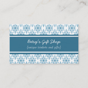 Cartão de visita retro de Starbursts, azul