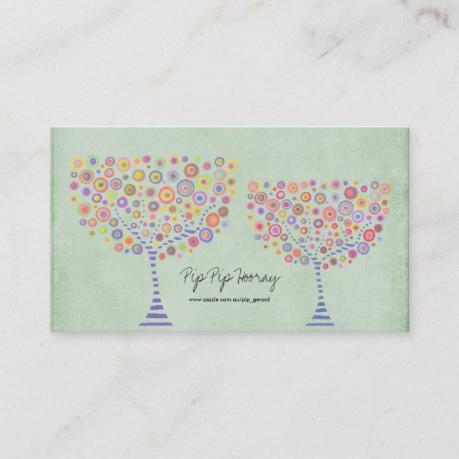 Cartão de visita retro do assunto pessoal das (Frente)