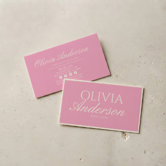 Cartão De Visita Retro Feminino Rosa Luxo Vintage Dinheiro Antigo L