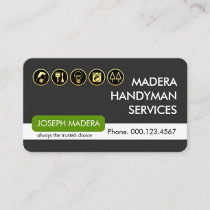 Cartão De Visita Retro Handyman Tabs Reparos em Casa