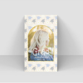 Cartão De Visita Retro Peach Graduation Name Card