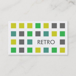 Cartão De Visita RETRO (quadrados da modificação)