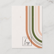 Retro Rainbow Desert Chic Logo Earrando Exibição