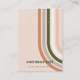 Cartão De Visita Retro Rainbow Desert Chic Stud Earring Display