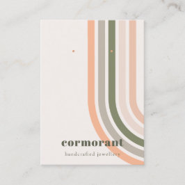 Cartão De Visita Retro Rainbow Desert Chic Stud Earring Display