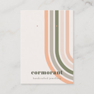 Cartão De Visita Retro Rainbow Desert Chic Stud Earring Display