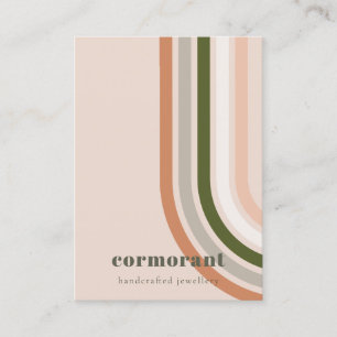 Cartão De Visita Retro Rainbow Desert Chic Vazio Jewelry Display