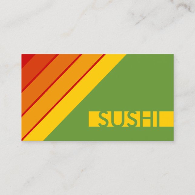 Cartão De Visita retro SUSHI (Frente)