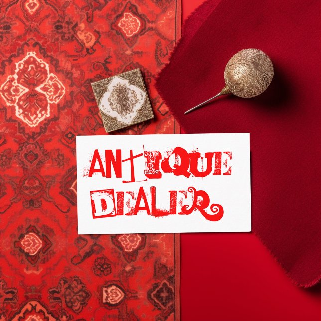 Cartão De Visita Revendedor Antiquado legal Grunge (Criador carregado)