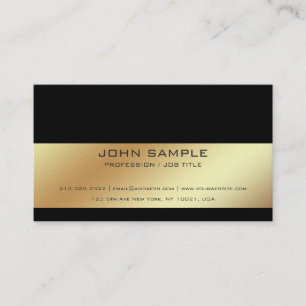 Cartão De Visita Revestimento Dourado preto elegante moderno