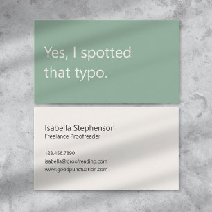 Cartão De Visita Revisão Moderna Freelance de Escrita