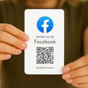 Cartão De Visita Revisões do Facebook Código QR de negócios -