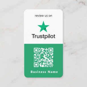 Cartão De Visita Revisões do TrustPilot Business Review Código QR