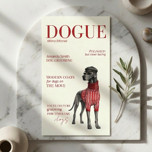 Cartão de Visita Revista Dogue Grande Dane Marfim
