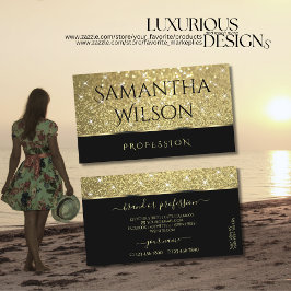 Cartão De Visita Rico de Estrelas Luminosas Douradas Luminosas Eleg