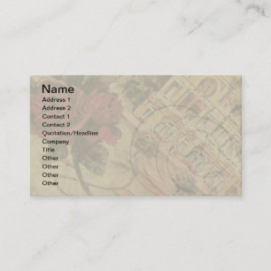 Cartão De Visita Rico de Vintage com Monge Colage Monte Carlo Viage