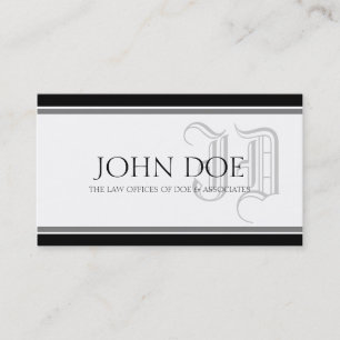 Cartão De Visita Rico Monograma do Procurador