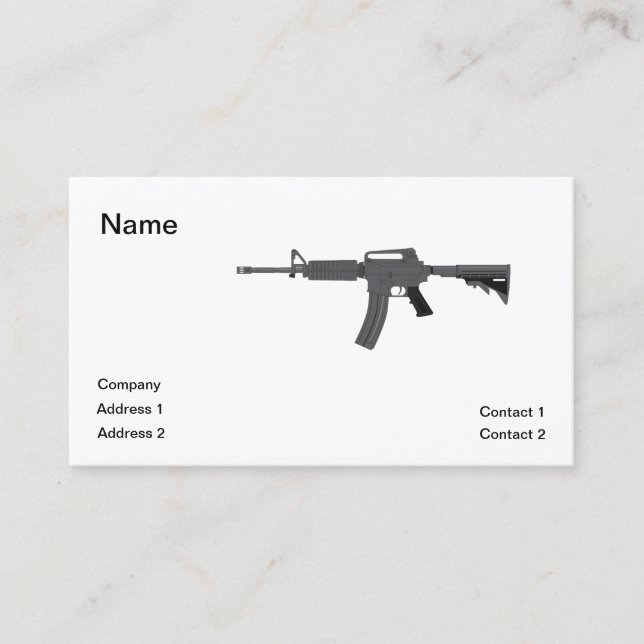 Cartão De Visita Rifle M-4 (Frente)