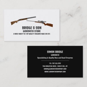 Cartão De Visita Rifle & Shotgun, Gunsmith, Gunstore
