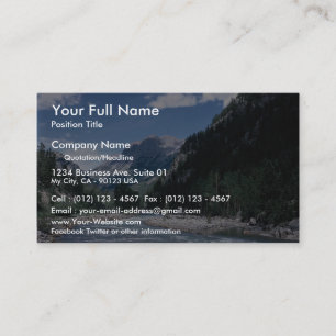 Cartão De Visita Rio de Animas nas montanhas de San Juan, Colorado,