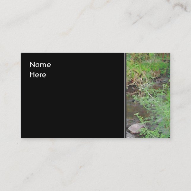 Cartão De Visita Rio na floresta. (Frente)