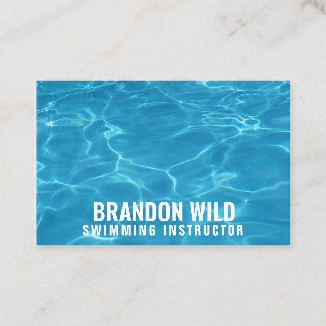 Cartão De Visita "Ripples de Água" personalizadas (Reino Unido/Euro (Frente)
