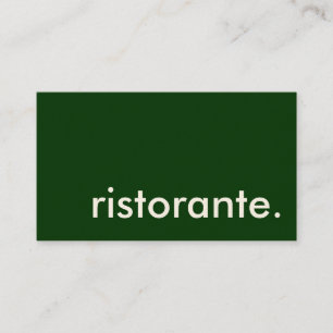 Cartão De Visita ristorante.