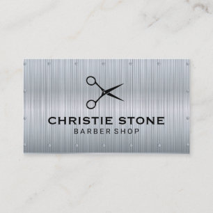 Cartão De Visita Rivetes de textura metálica   Fundo do Ícone de Te