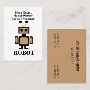 Cartão De Visita Robótica Robótica Engraçado