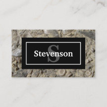 Rocha Fossil Limestone com seu nome e monograma