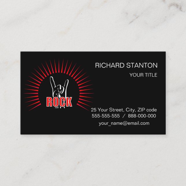 Cartão De Visita Rock (Frente)
