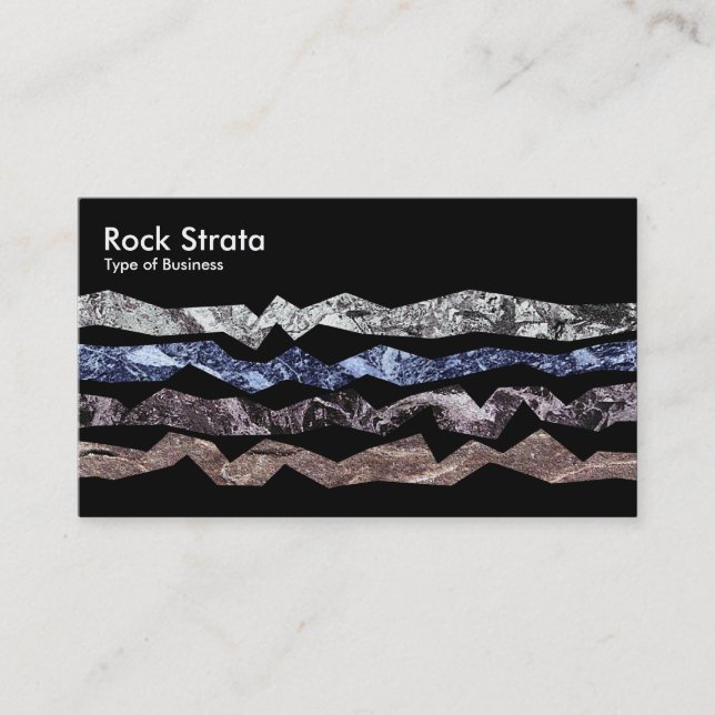 Cartão De Visita Rock Strata - Preto (Frente)