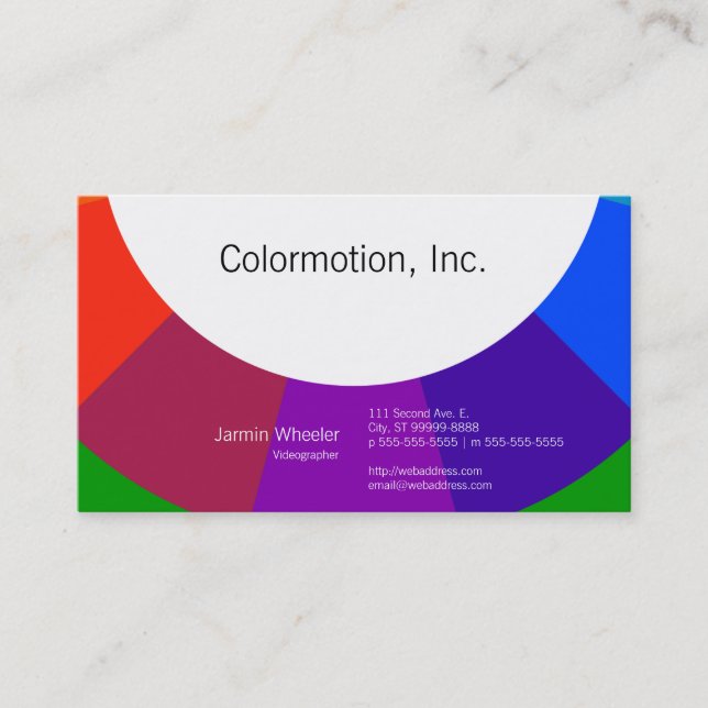Cartão De Visita Roda colorida (Frente)