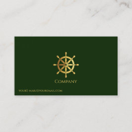 Cartão De Visita Roda do navio Dourado