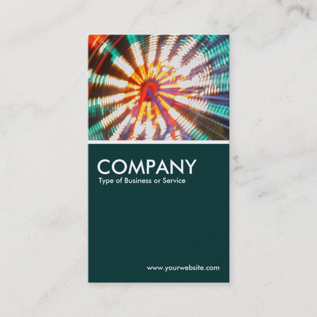 Cartão De Visita Roda grande - Verde escuro (Frente)