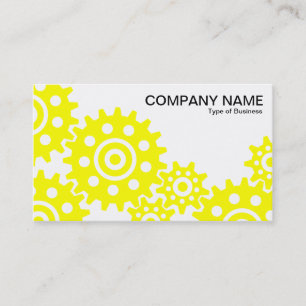 Cartão De Visita Rodas da indústria - Amarelo e Branco