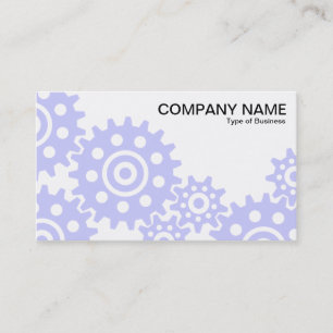 Cartão De Visita Rodas da indústria - Azul e Branco em pó