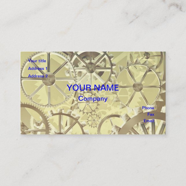 Cartão De Visita Rodas da roda denteada (Frente)