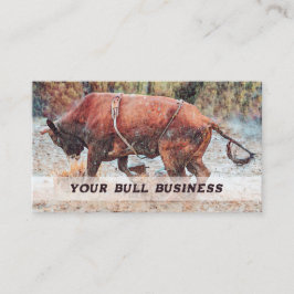 Cartão De Visita Rodeo Cowboy Bull Riding