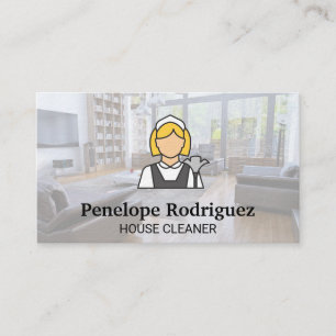 Cartão De Visita Rodo de Limpeza Logo Empregada Doméstica