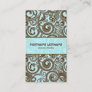 Cartão De Visita Roios Aleatórios Castanhos E Abstrato Azuis