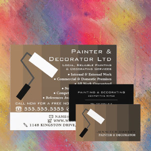 Cartão De Visita Rolador de Ombre e Tinta Castanho, Pintor e Decora