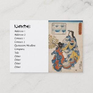 Cartão De Visita Rolo clássico de Utagawa do ukiyo-e da gueixa do