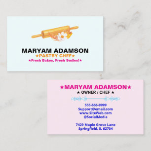 Cartão De Visita Rolo de Pastelaria   Logotipo com Slogan para Pada