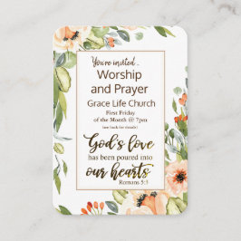 Cartão De Visita Romanos 5:5 Evento da Igreja do Amor de Deus Flyer