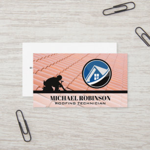 Cartão De Visita Roofer   House Shingles