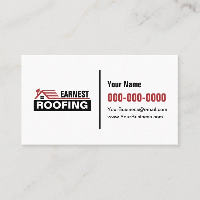 Cartão De Visita Roofing Business Cards (Frente)